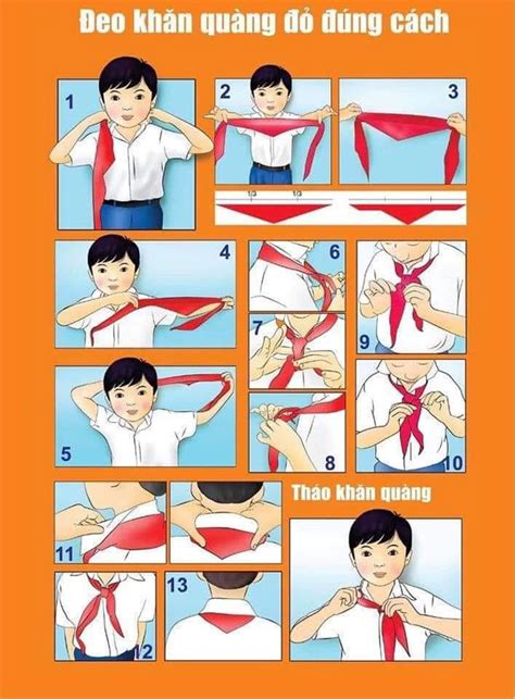 cách thắt khăn quàng thiếu nhi thánh thể nam